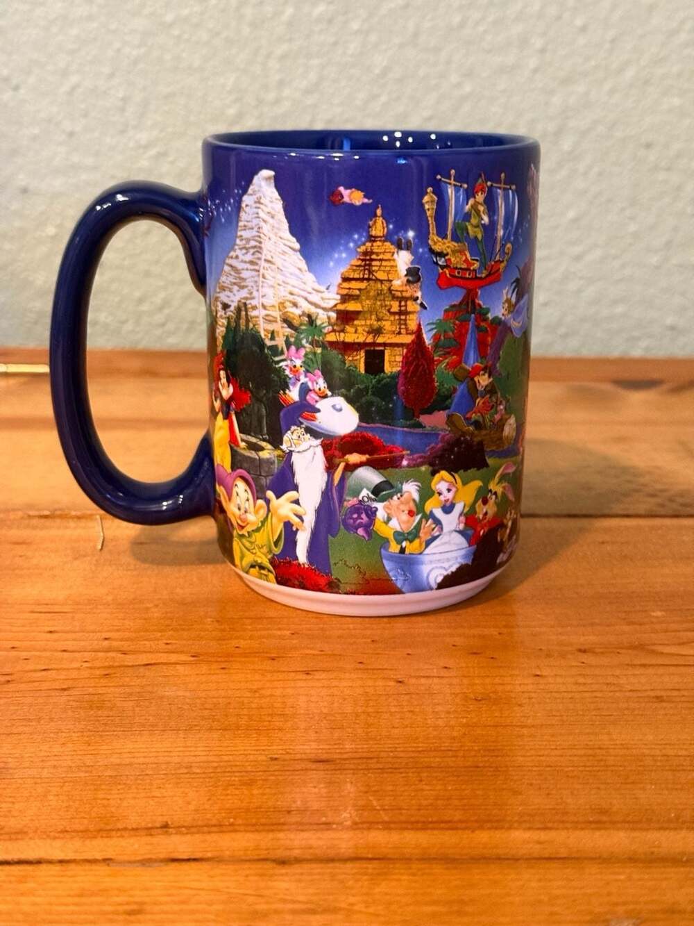 Authentic Disney Parks Disneyland Resort Blue Collage Coffee Mug Cup